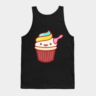 Cupcake Ice Cream Emoji Minimal Tank Top
